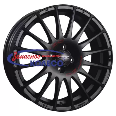 17'' 5x112 ET35 D75 8,0J OZ Superturismo GT Matt Black + Red Lettering