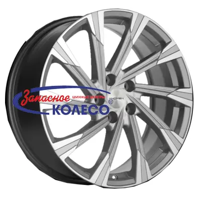 19'' 5x112 ET43 D57,1 7,5J Khomen Wheels KHW1901 (Kodiaq/Tiguan) Brilliant Silver-FP