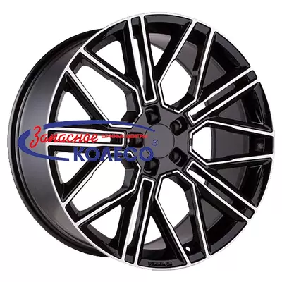 21'' 5x112 ET37 D66,6 9,5J Khomen Wheels KHW2101 (Front) Black-FP